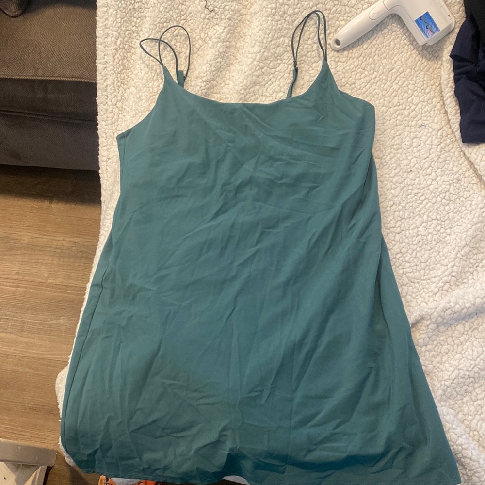 Green Abercrombie dress with built-in shorts
